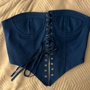 lioness NWOT never worn blue corset top